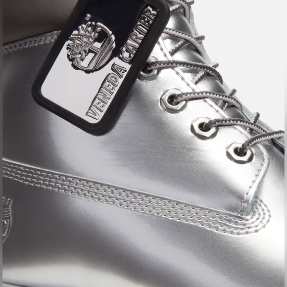 Veneda Carter x Timberland RARE EXCLUSIVE 6" Silver Boots - Unisex Size 6M/8W - Picture 12 of 12